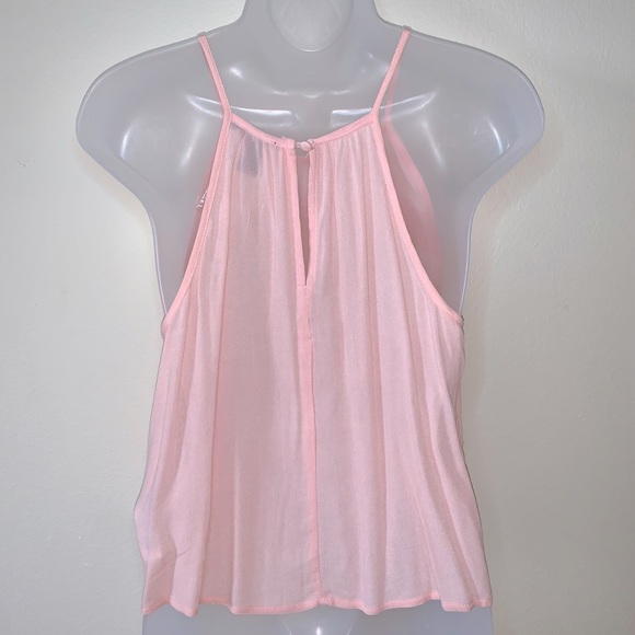 NWT - Pink Pleated Chiffon Halter Top by Forever 21 - Sz. S - Picture 2 of 4